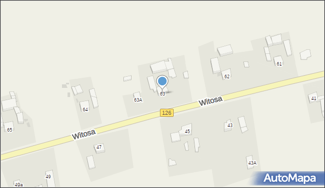 Zielin, Witosa Wincentego, 63, mapa Zielin