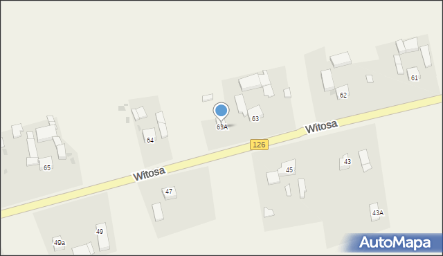 Zielin, Witosa Wincentego, 63A, mapa Zielin