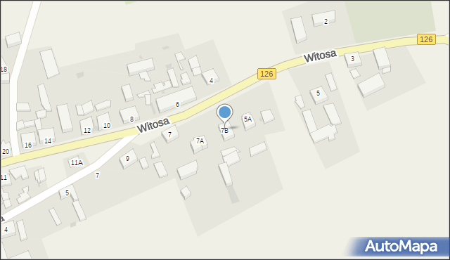 Zielin, Witosa Wincentego, 7B, mapa Zielin