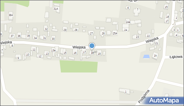 Zielonagóra, Wiejska, 18, mapa Zielonagóra