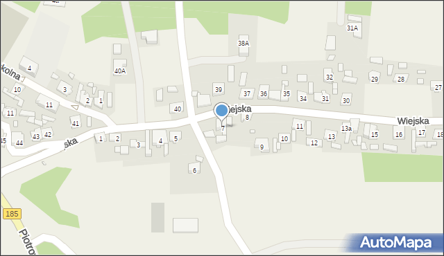 Zielonagóra, Wiejska, 7, mapa Zielonagóra