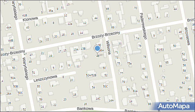 Zielonka, Wilsona Thomasa Woodrowa, 48, mapa Zielonka