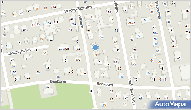 Zielonka, Wilsona Thomasa Woodrowa, 79, mapa Zielonka