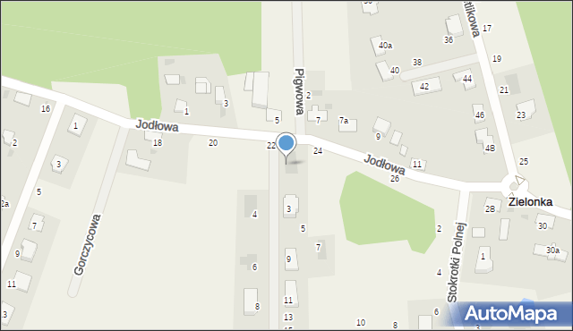 Zielonka, Wichrowe Pola, 1, mapa Zielonka