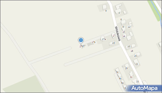 Zielonki, Widokowa, 17d, mapa Zielonki