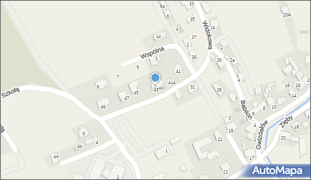 Zielonki, Widokowa, 43, mapa Zielonki