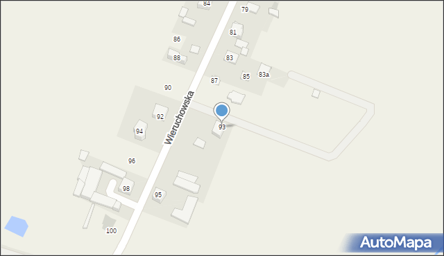 Zielonki-Parcela, Wieruchowska, 93, mapa Zielonki-Parcela