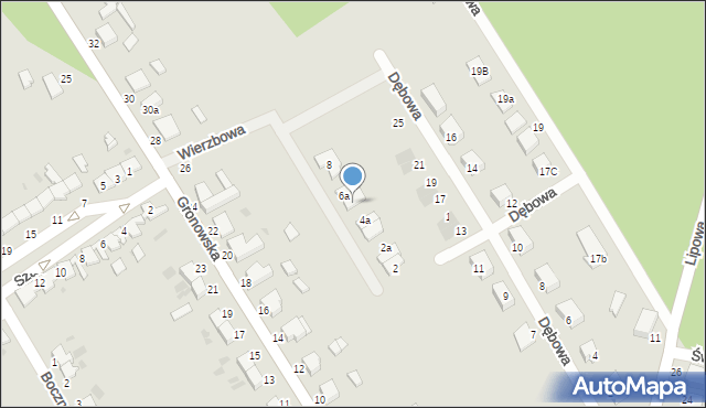 Złocieniec, Wierzbowa, 6, mapa Złocieniec