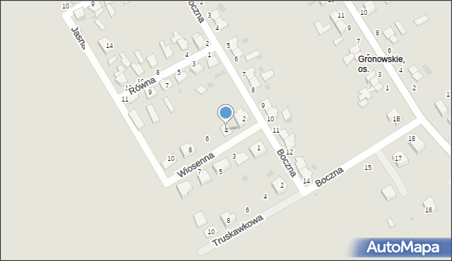 Złocieniec, Wiosenna, 4, mapa Złocieniec