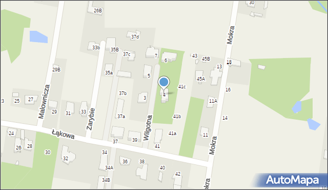 Żółwin, Wilgotna, 4, mapa Żółwin