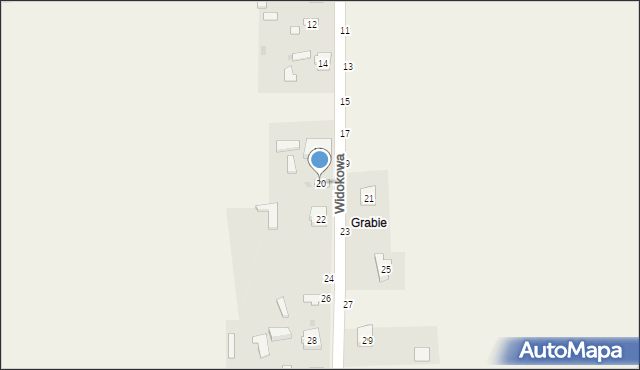Zrębice, Widokowa, 20, mapa Zrębice