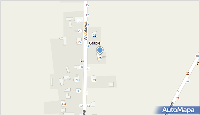 Zrębice, Widokowa, 25, mapa Zrębice