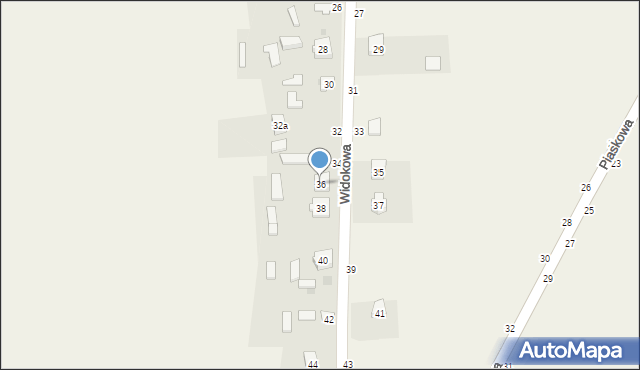 Zrębice, Widokowa, 36, mapa Zrębice