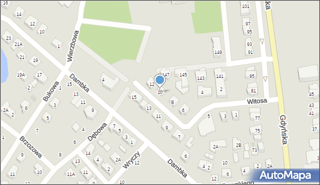 Żukowo, Witosa Wincentego, 10, mapa Żukowo