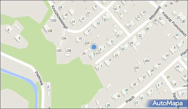 Żukowo, Witosławy, 3, mapa Żukowo