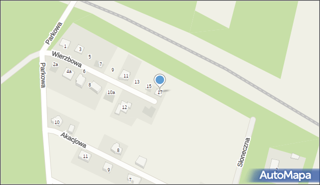 Żurawiniec, Wierzbowa, 17, mapa Żurawiniec