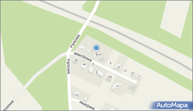 Żurawiniec, Wierzbowa, 5, mapa Żurawiniec