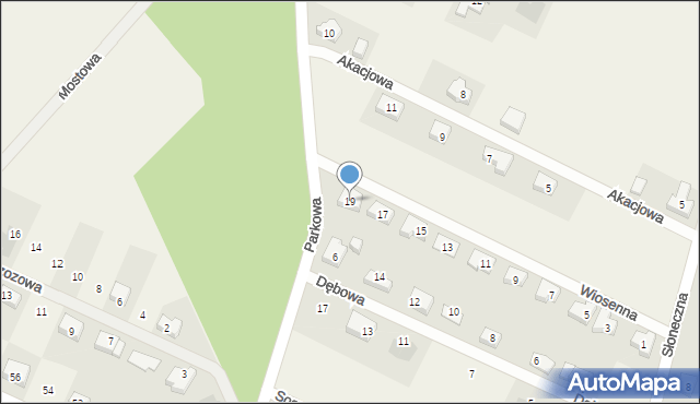 Żurawiniec, Wiosenna, 19, mapa Żurawiniec