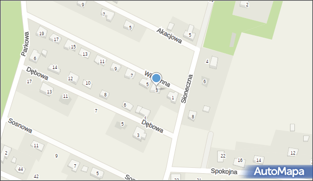 Żurawiniec, Wiosenna, 3, mapa Żurawiniec