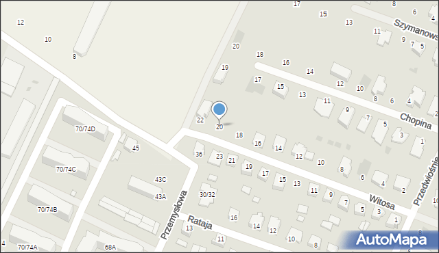 Żuromin, Witosa Wincentego, 20, mapa Żuromin