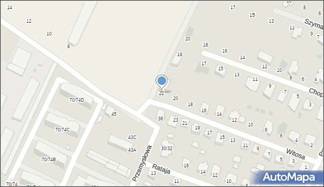 Żuromin, Witosa Wincentego, 22, mapa Żuromin