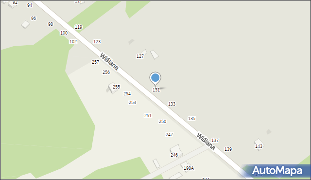 Zwoleń, Wiślana, 131, mapa Zwoleń