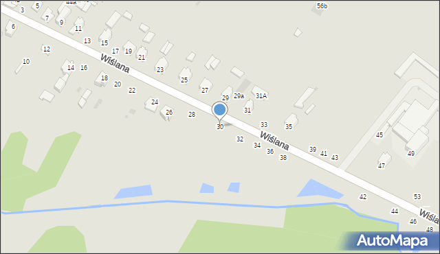 Zwoleń, Wiślana, 30, mapa Zwoleń