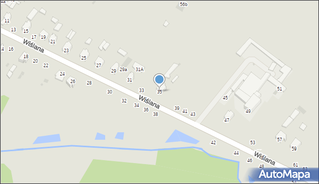 Zwoleń, Wiślana, 35, mapa Zwoleń