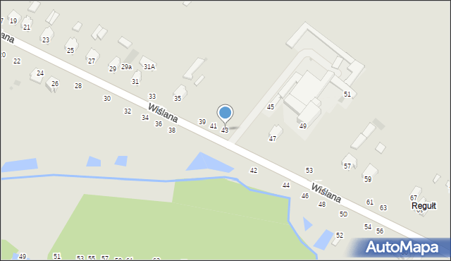 Zwoleń, Wiślana, 43, mapa Zwoleń