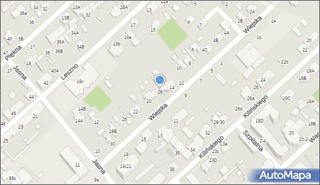 Żyrardów, Wiejska, 16, mapa Żyrardów