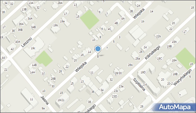 Żyrardów, Wiejska, 9, mapa Żyrardów