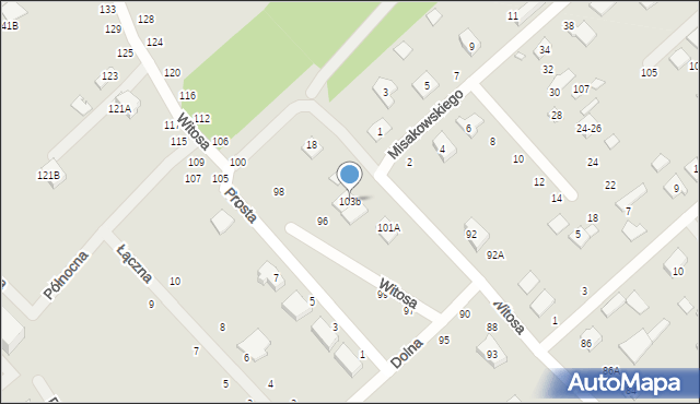 Żyrardów, Witosa Wincentego, 103b, mapa Żyrardów