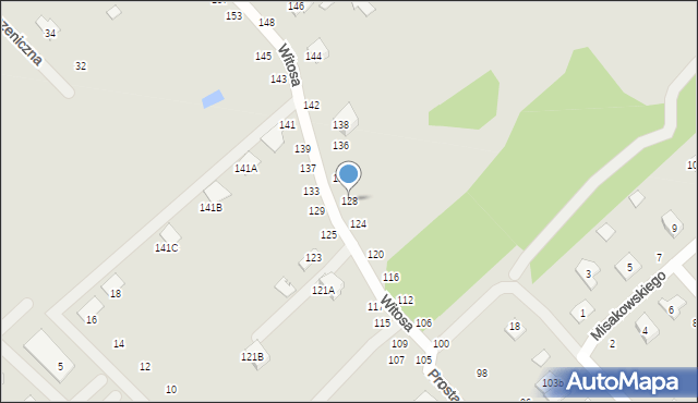 Żyrardów, Witosa Wincentego, 128, mapa Żyrardów