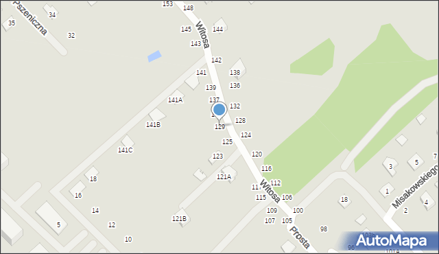 Żyrardów, Witosa Wincentego, 129, mapa Żyrardów