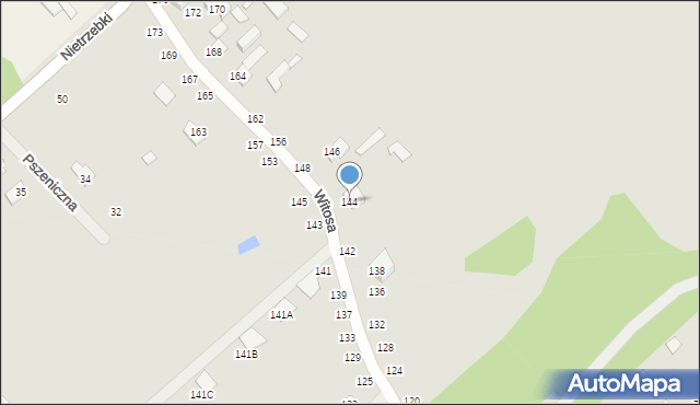Żyrardów, Witosa Wincentego, 144, mapa Żyrardów
