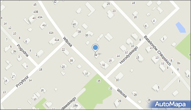 Żyrardów, Witosa Wincentego, 34, mapa Żyrardów