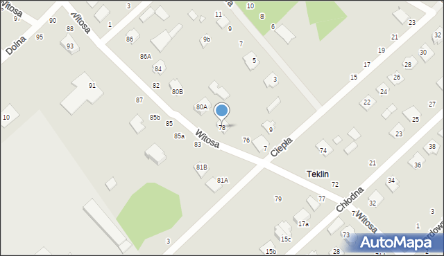 Żyrardów, Witosa Wincentego, 78, mapa Żyrardów