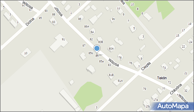 Żyrardów, Witosa Wincentego, 85, mapa Żyrardów