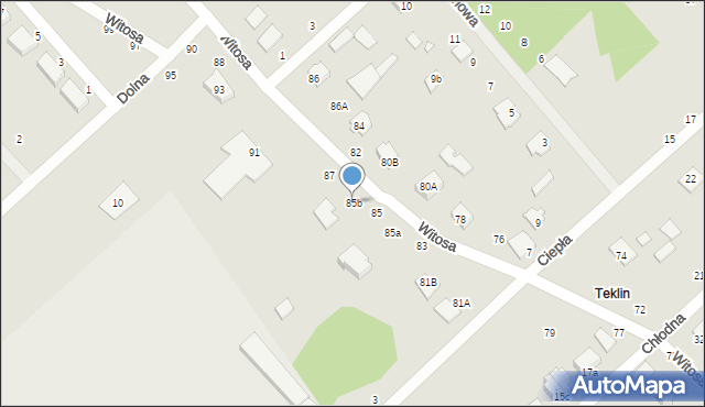 Żyrardów, Witosa Wincentego, 85b, mapa Żyrardów