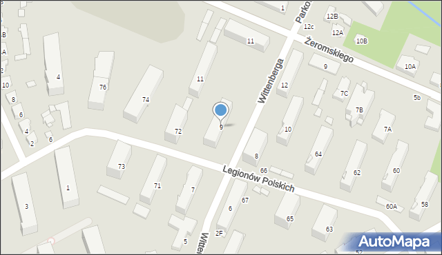 Żyrardów, Wittenberga Ottona, ks., 9, mapa Żyrardów