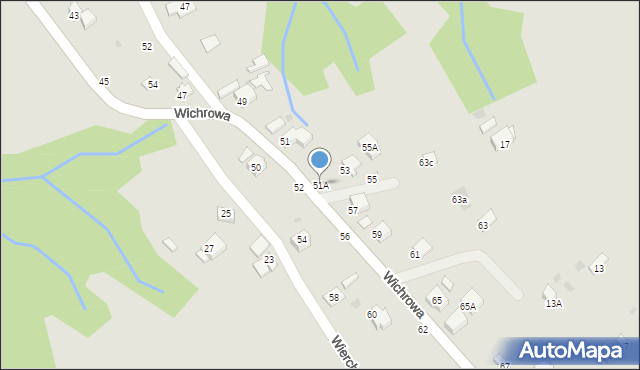 Żywiec, Wichrowa, 51A, mapa Żywiec