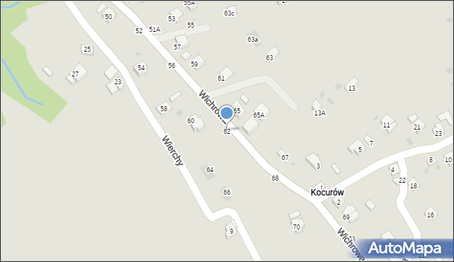 Żywiec, Wichrowa, 62, mapa Żywiec