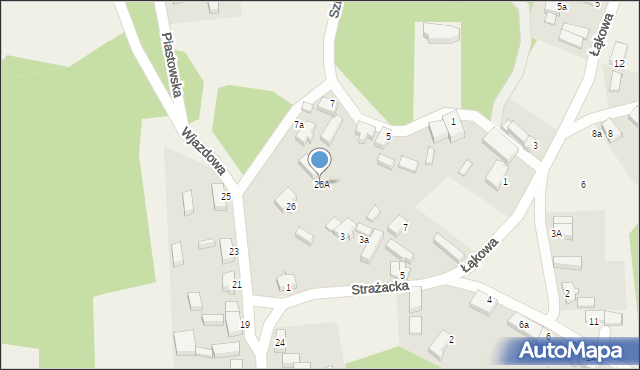 Ciemnice, Wjazdowa, 26A, mapa Ciemnice