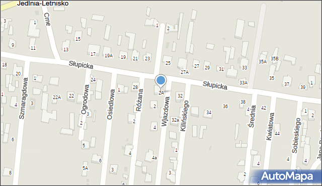 Jedlnia-Letnisko, Wjazdowa, 2A, mapa Jedlnia-Letnisko
