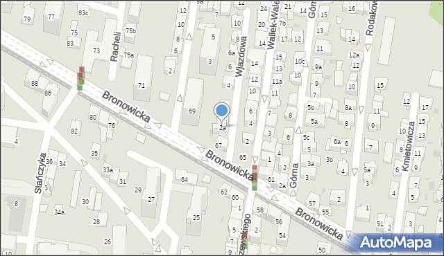 Kraków, Wjazdowa, 2a, mapa Krakowa