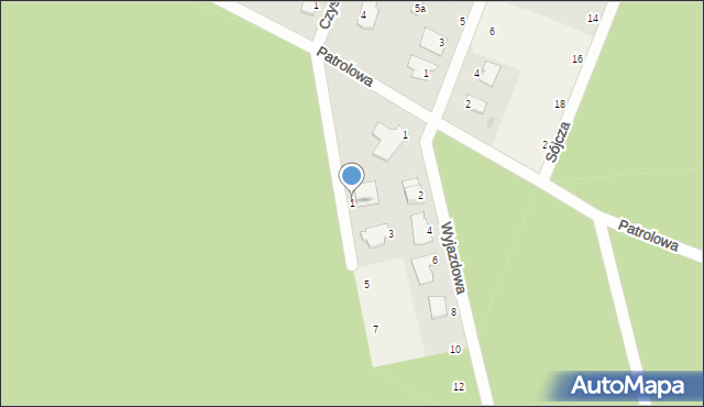Kruszyn Krajeński, Wjazdowa, 1, mapa Kruszyn Krajeński