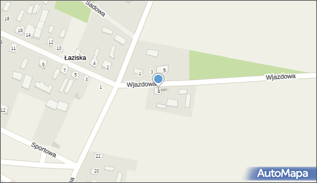 Łaziska, Wjazdowa, 4, mapa Łaziska