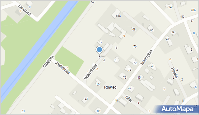 Murowaniec, Wjazdowa, 5, mapa Murowaniec