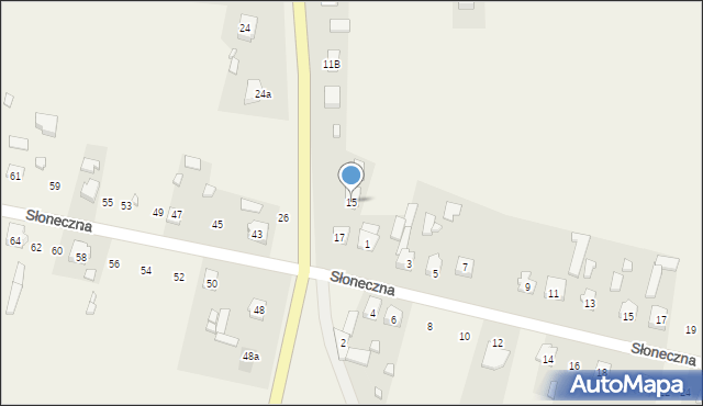 Skrzyńsko, Wjazdowa, 15, mapa Skrzyńsko