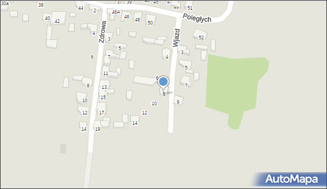 Zawiercie, Wjazd, 8, mapa Zawiercie